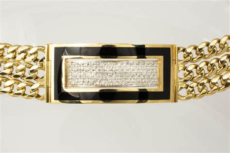 is frost nyc jewelry real|14 carat gold men's bracelet.